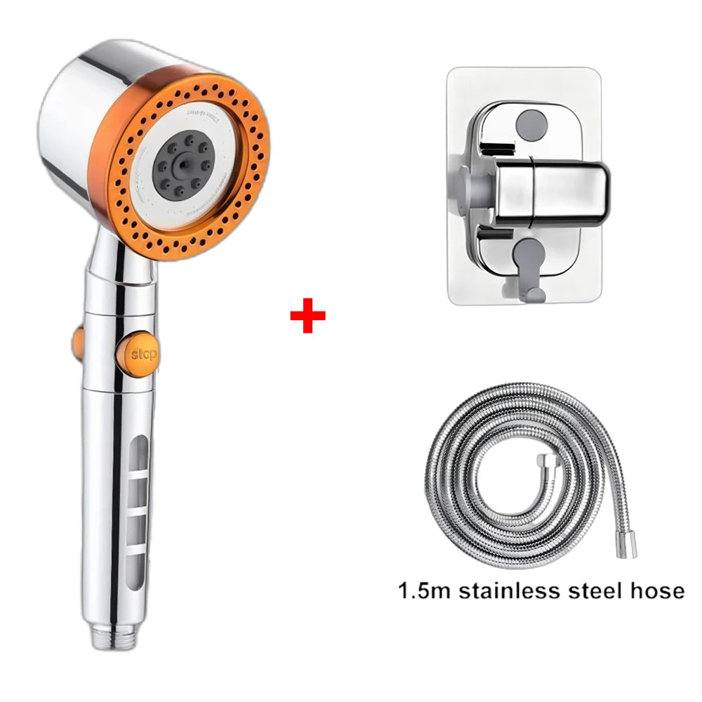 5+1 Mode High-Pressure Handheld Shower Head with Adjustable Spray Settings – Water-Saving Jet & Massage Shower Nozzle