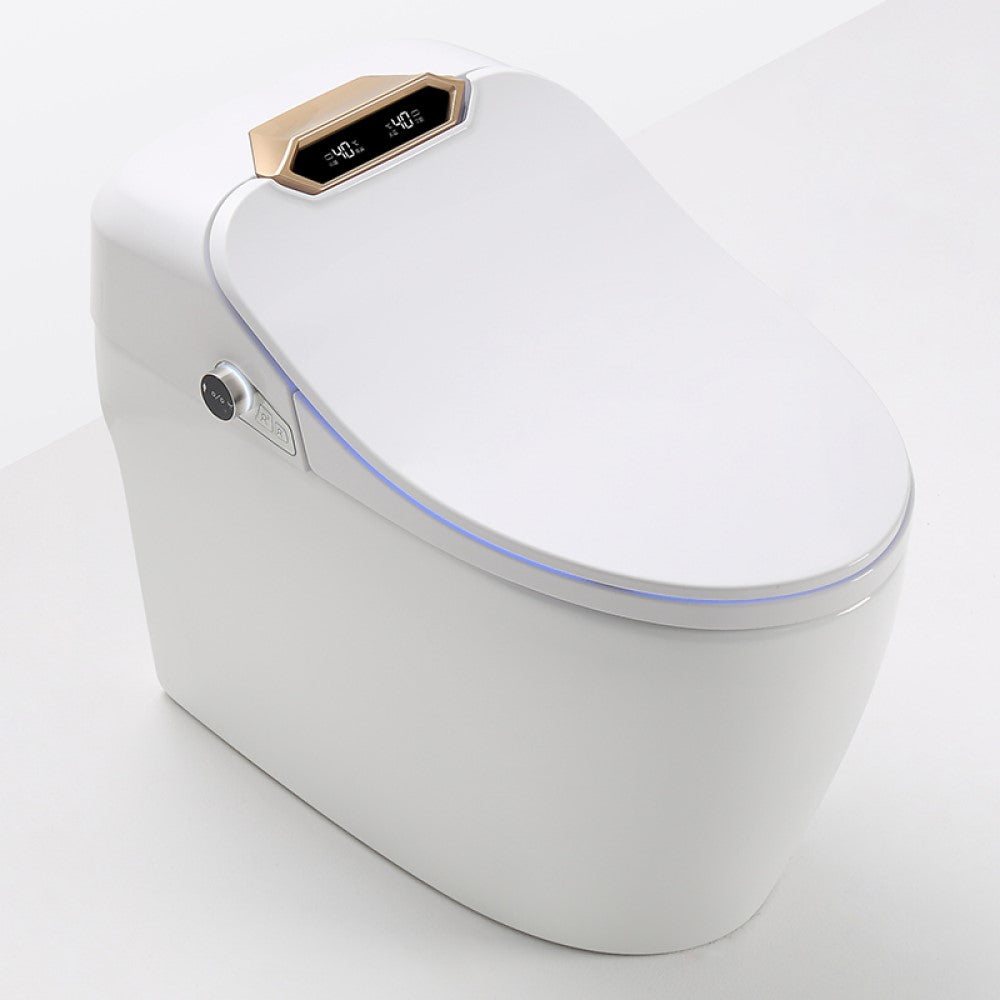 SLTQ9|Smart Toilet  White One-piece Floor Mounted Toilet with Digital Display & Remote Control
