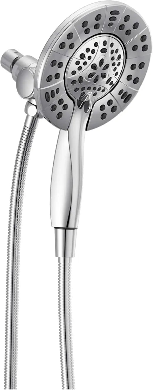 Dual 2-in-1 High-Pressure Shower Head with Handheld Sprayer – 5 Spray Settings Chrome