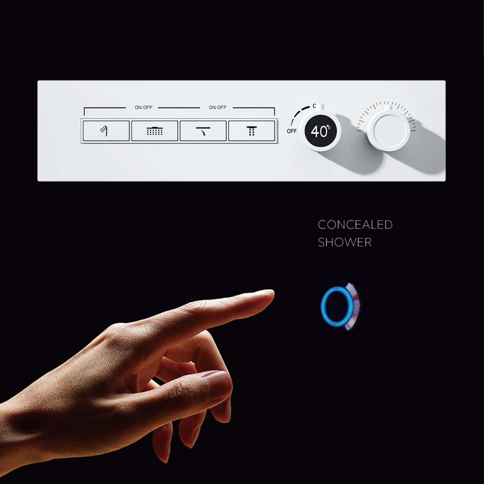 Luxury Smart Digital Rainfall Shower System with Body Jets & Handheld Sprayer – Thermostatic Multi-Function Spa Shower Set