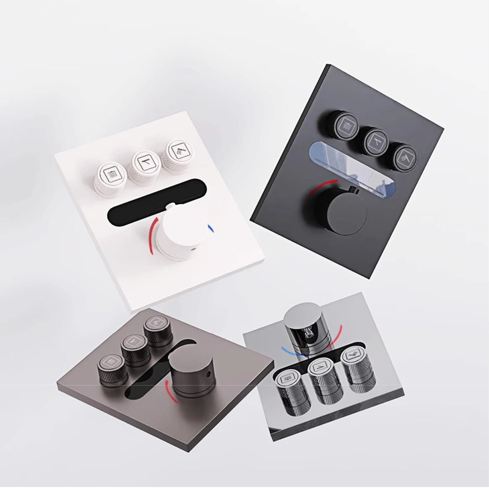 Smart Digital Rainfall Shower System with Thermostatic Control & Handheld Sprayer – Luxury Wall-Mount Set