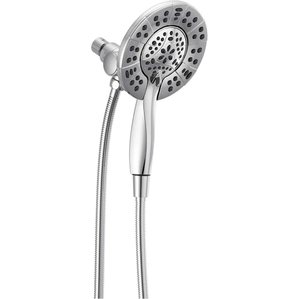 Dual 2-in-1 High-Pressure Shower Head with Handheld Sprayer – 5 Spray Settings Chrome