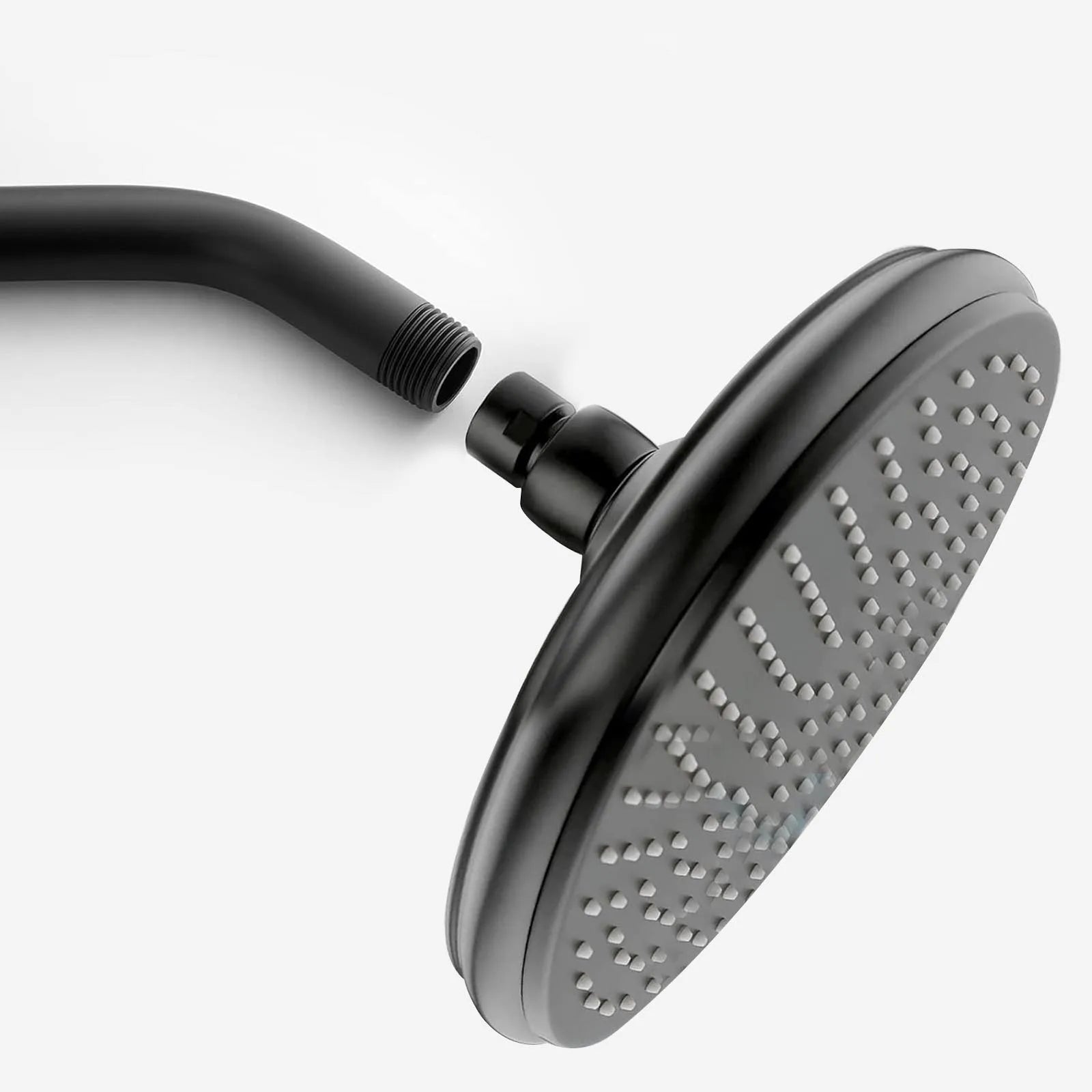 Stainless Steel Rain Shower Head with 8/10/12 Inch Adjustable Arm – High-Pressure Luxury Wall-Mount Shower Head