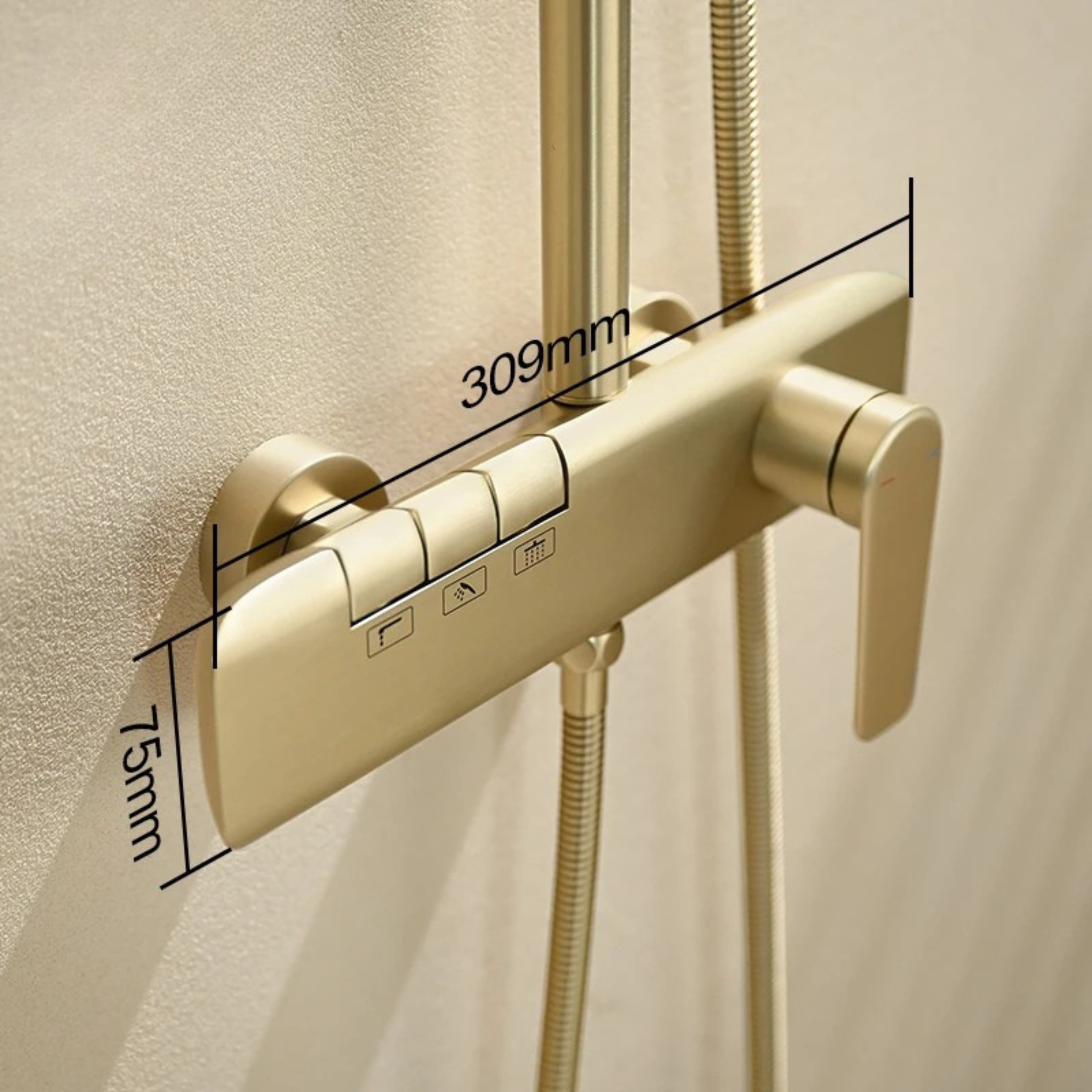 Modern Rainfall Shower System with Handheld Sprayer & Thermostatic Mixer – High-Pressure Luxury Bathroom Set