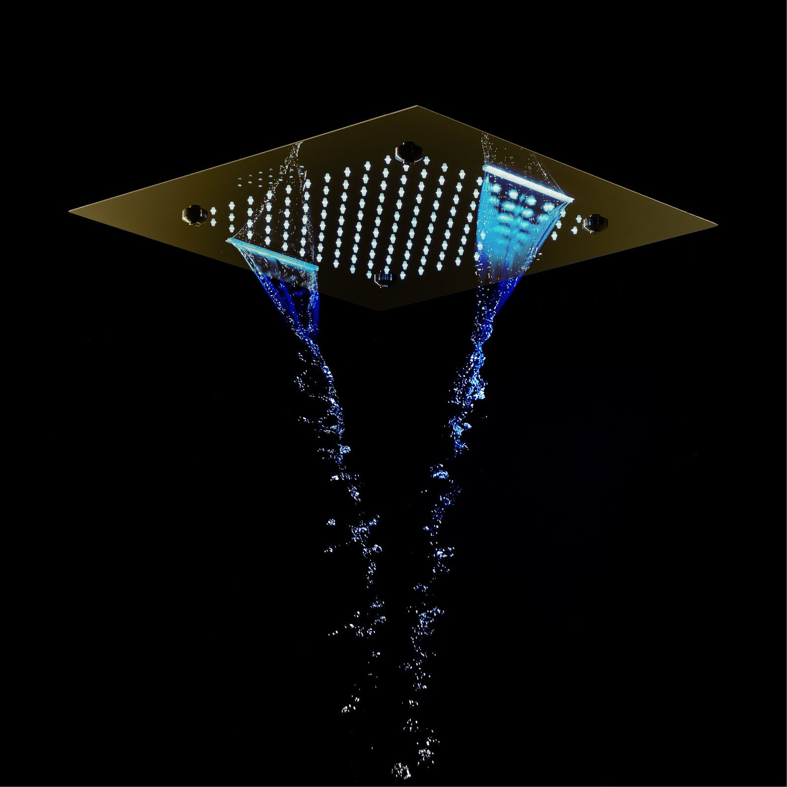 MONACO| 20" x 20" Complete Luxury LED Music shower set Rainfall , Waterfall, Mist Spray 6x Body Jets